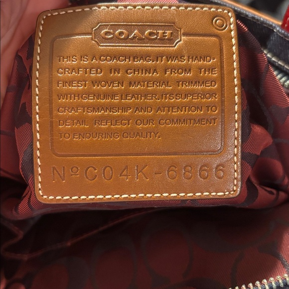 Vintage Coach varsity stripe denim tote - Picture 13 of 14